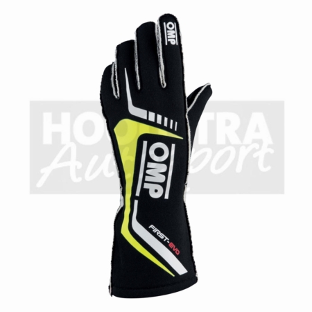 OMP First Evo FIA Handschoenen Zwart Geel IB/767-GF-xl