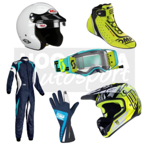 Vêtements et casques de sport automobile