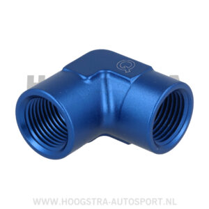 Aluminium koppelstuk 90° female 3/4" NPT