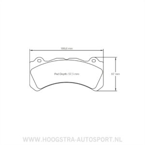 BREMBO GT6 D57 voor OBP Street Series 6pot Remklauwen