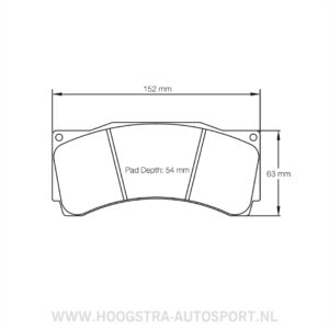 PAGID AP9660 voor OBP Racing Series 6pot Remklauwen